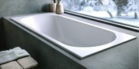 Kolpa San Betty E2 Slim 170x80 cm egyenes akril kád, 2 cm peremszélességű, burkolható, beépíthető vá