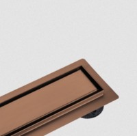 Roltechnik Rozsdamentes 80 cm zuhanyfolyóka látszó vagy burkolható fedlappal szálcsiszolt bronz