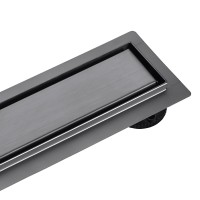 Roltechnik Rozsdamentes 80 cm zuhanyfolyóka látszó vagy burkolható fedlappal szálcsiszolt gunmetal