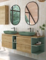 Coycama Soul Black ovális, elforgatható tükör 75x100 cm