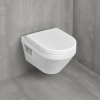 Villeroy & Boch Architectura - perem nélküli fali WC TwistFlush öblítéssel+ lecsapódásmentes WC ülők