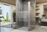 NIWELL Wanda 90x195 cm zuhanyajtó, nyílóajtóval, diszkrét mintával