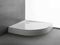 Kolpa San Evelin Tray R 80x80 cm íves, akril zuhanytálca + előlappal együtt