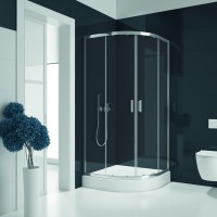 New Trendy Suvia 90x90 cm íves zuhanykabin, Active Shield vízlepergető üvegbevonattal + Suvia önhord