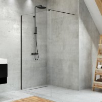 Roltechnik New Trendy Velio Black Walk In zuhanyfal 80x200 cm