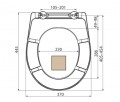 Alcaplast A604 WC ülőke, Bahama színben, Soft Close, lecsapódásmentes, Duroplast