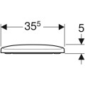 Geberit Selnova Square Duroplast WC ülőke 500.332.01.1