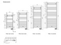 Zehnder Aura elektromos törölközőszárító radiátor, egyenes, fehér 900x500 mm