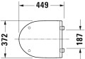 Duravit Durastyle No.1 WC ülőke, nemesacél zsanérral