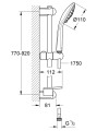 Grohe Euphoria 110 Massage rudas zuhanyszett, 3 funkciós zuhanyfejjel 27226001