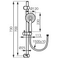 Ferro Phila Black rudas zuhanyszett, fekete N375BL-B