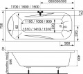 M-Acryl Sortiment 150x75 egyenes kád+tartóláb szett