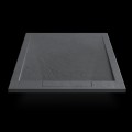 Arezzo Design Stone 90x90 cm kőhatású, lapos, csúszásmentes öntöttmárvány zuhanytálca, 4 s