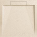 Arezzo Design Stone 90x90 cm kőhatású, lapos, csúszásmentes öntöttmárvány zuhanytálca, 4 s