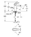 Grohe Eurosmart mosdócsaptelep M méret, matt fekete leeresztő nélkül 233242433