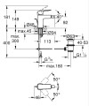 Grohe Cubeo bidécsaptelep, króm 1018100000