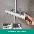 Hansgrohe Crometta E 240 Showerpipe zuhanyrendszer termosztátos csapteleppel 27271000