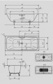 Kaldewei Cayono Duo 725 szögletes, középlefolyós 180x80 cm acéllemez kád