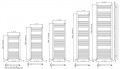 Bagno Heat 400x800 mm íves, fehér törölközőszárító radiátor