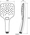 Ravak Air zuhanyfej, 3 funkciós, 120mm, fehér/króm színben 958.10/X07P349