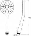 Ravak Flat S zuhanyfej, kézi, 1 funkciós, 100 mm, króm színben 960.00/X07P343