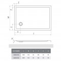 Roltechnik Flat Kvadro 75x160x6 cm szögletes, lapos, akril zuhanytálca 8000244